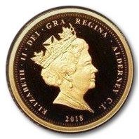 Alderney 1 Pound - Elizabeth II Royal Wedding Harry and Meghan; Gold Piedfort obverse