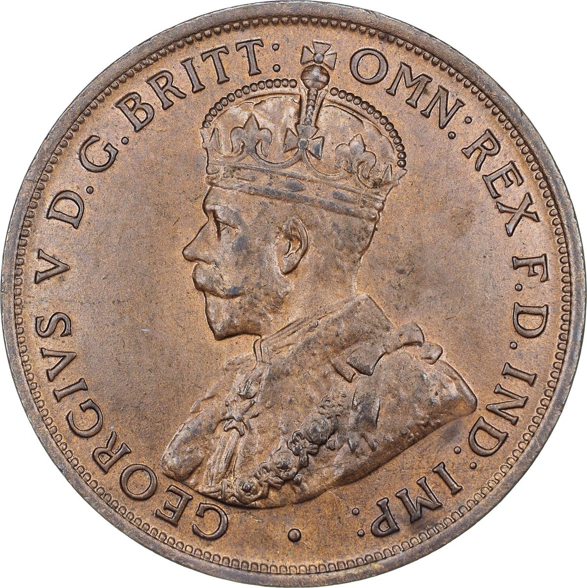 Jersey 1/12 Shilling - George V obverse