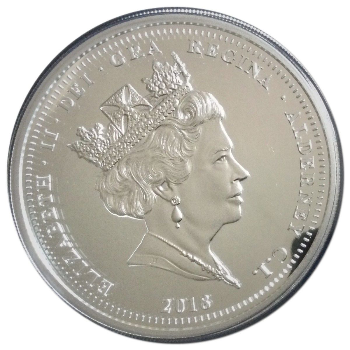 Alderney 25 Pounds - Elizabeth II 65th Ann. Coronation obverse