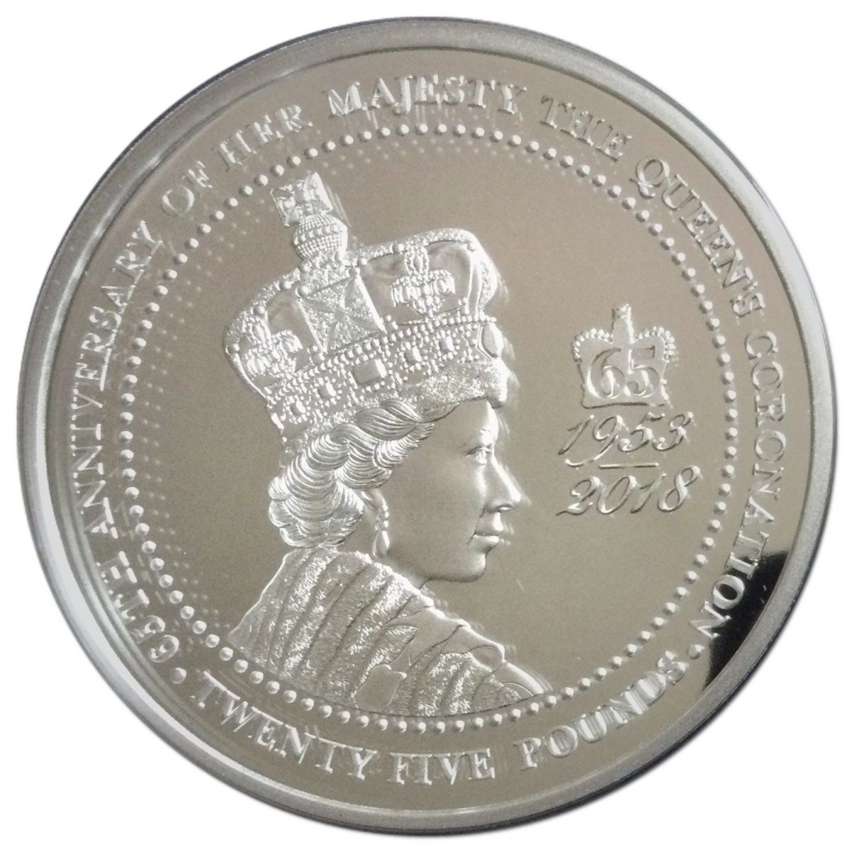 Alderney 25 Pounds - Elizabeth II 65th Ann. Coronation