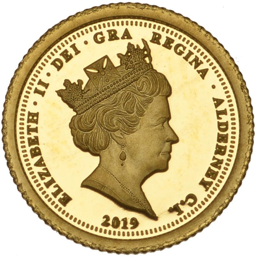 Alderney 5 Pounds - Elizabeth II Remembrance obverse