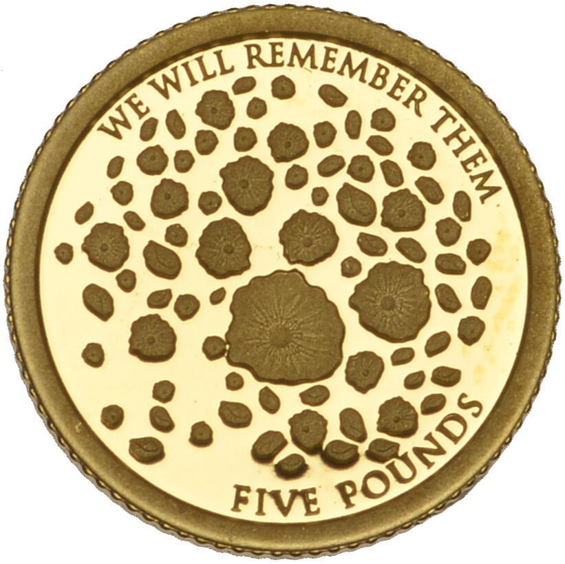 Alderney 5 Pounds - Elizabeth II Remembrance reverse