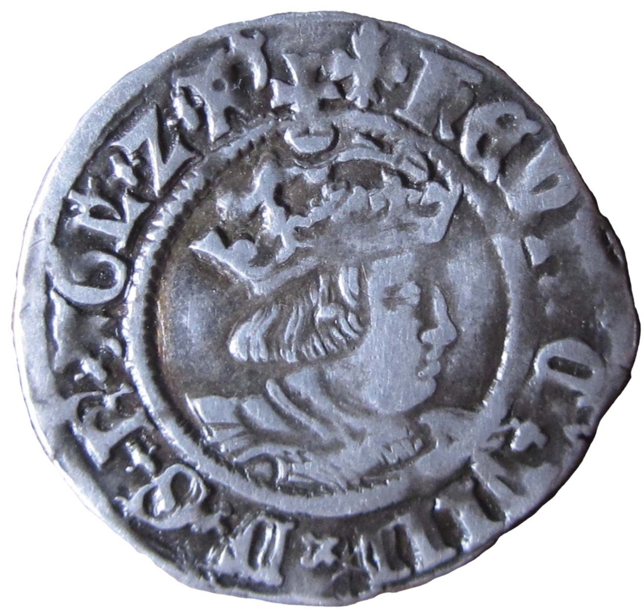 ½ Groat - Henry VIII 2nd coinage; Canterbury obverse