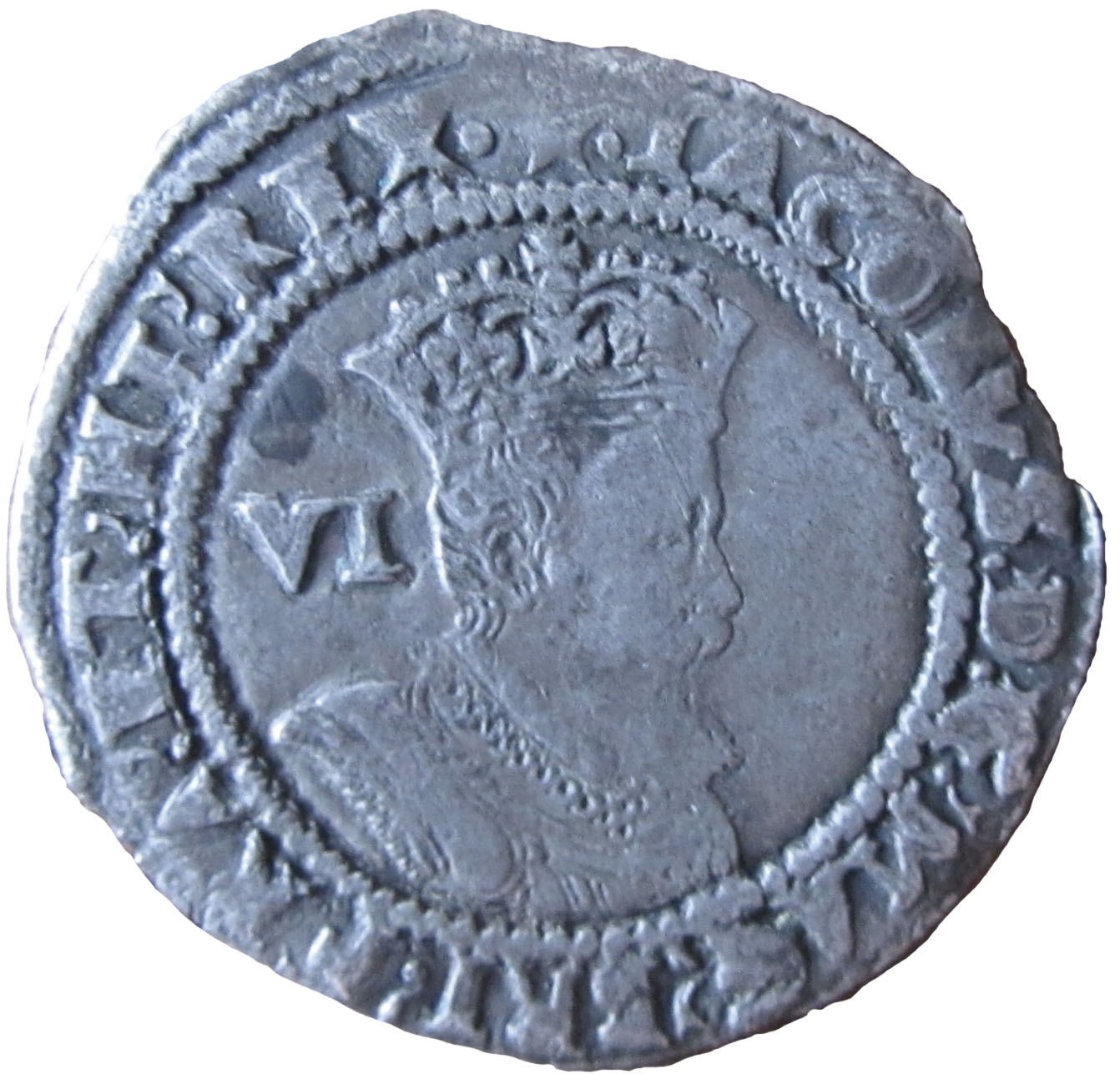 6 Pence - James I 2nd issue; 4th bust obverse