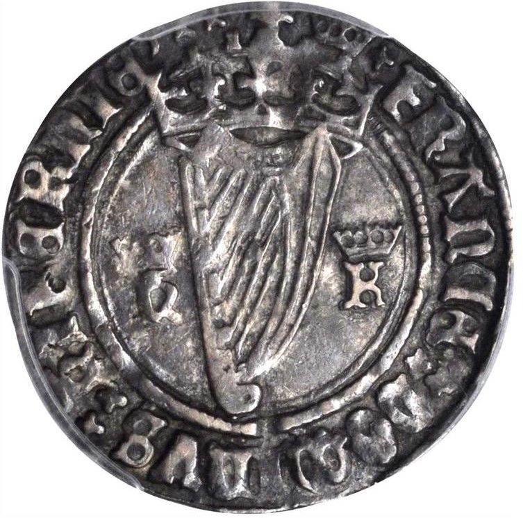 Ireland Groat - Henry VIII with Katherine Howard obverse