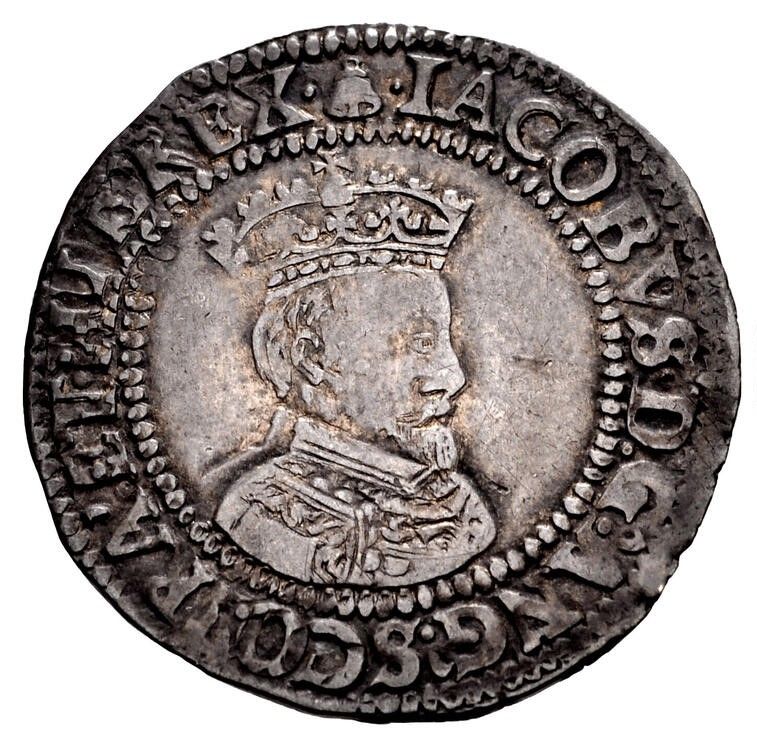 Ireland 6 Pence - James I First Coinage obverse