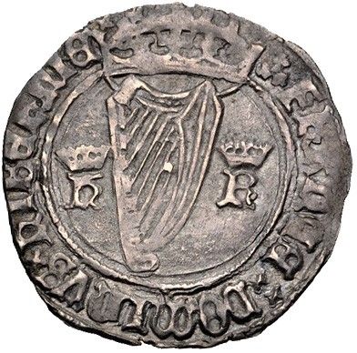 Ireland 1 Groat - Henry VIII Second Harp obverse