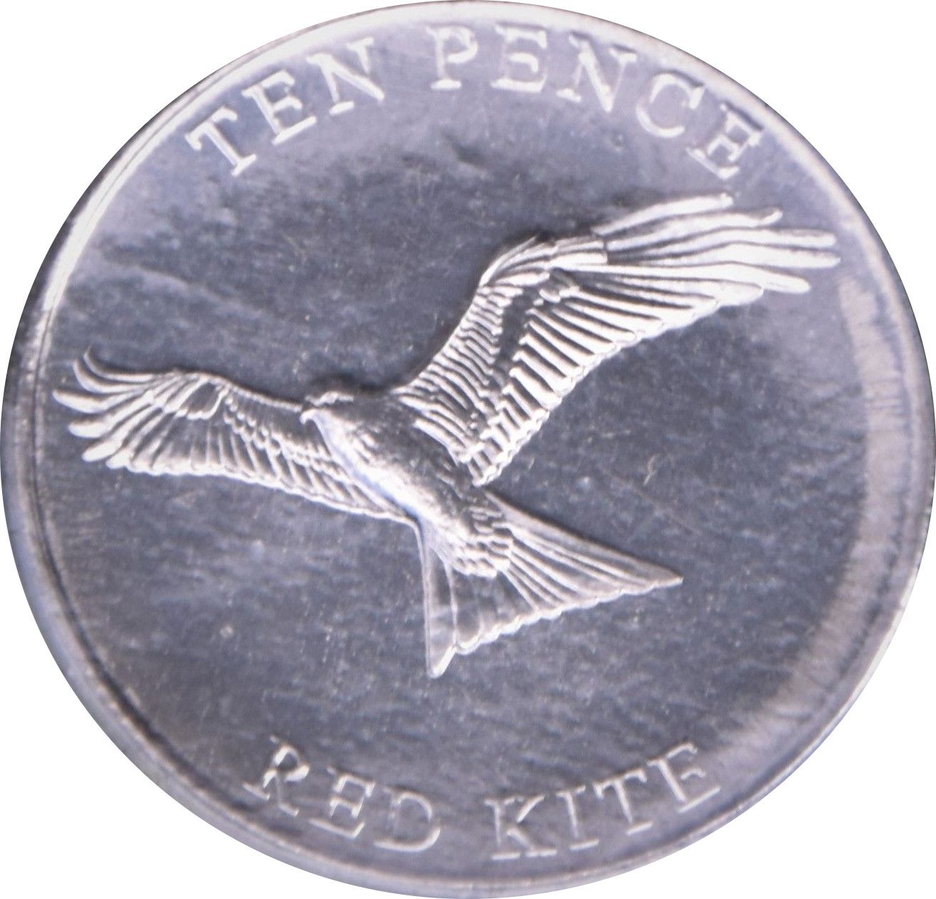 Guernsey 10 Pence - Elizabeth II Red Kite reverse