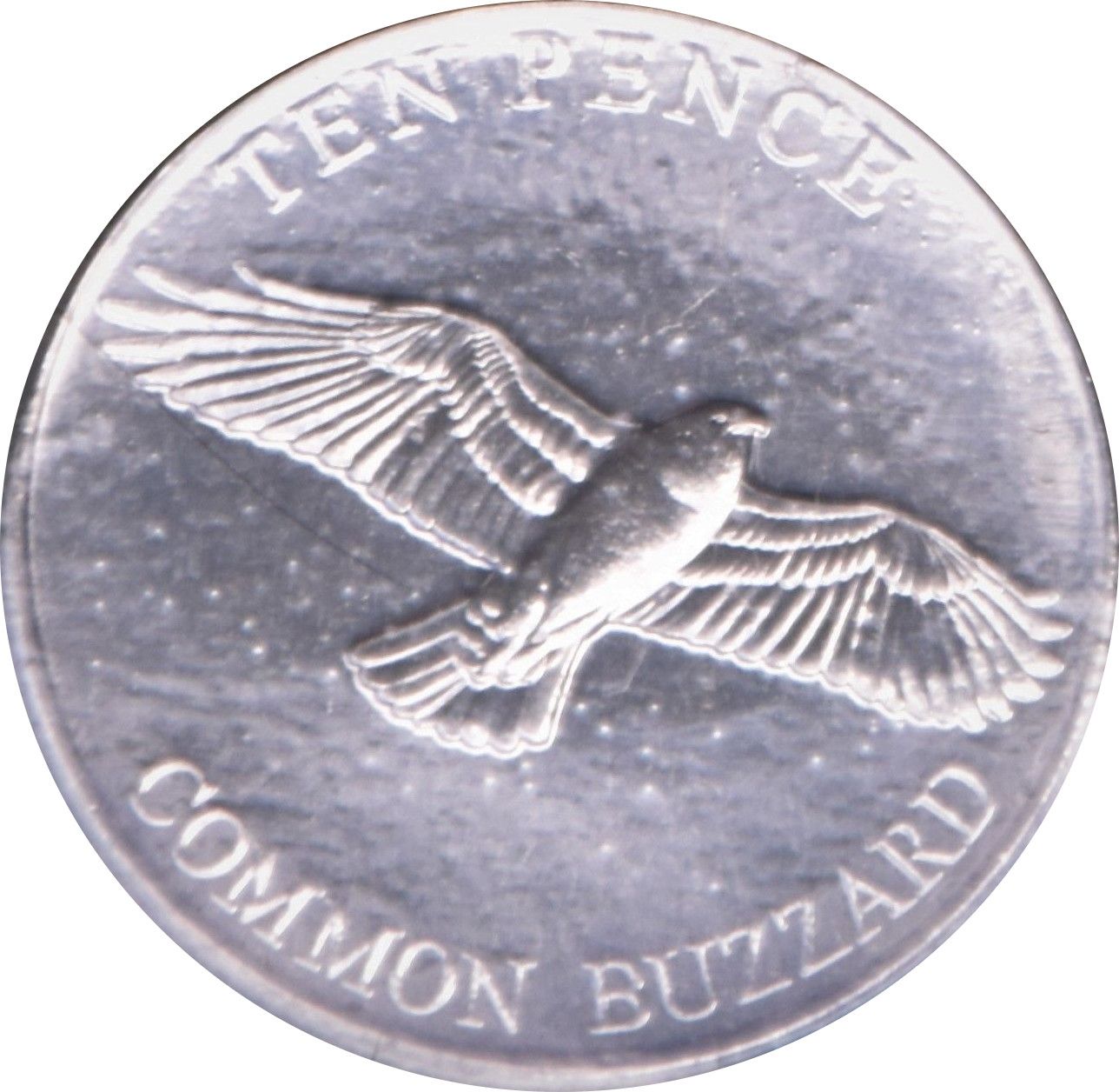 Guernsey 10 Pence - Elizabeth II Common Buzzard