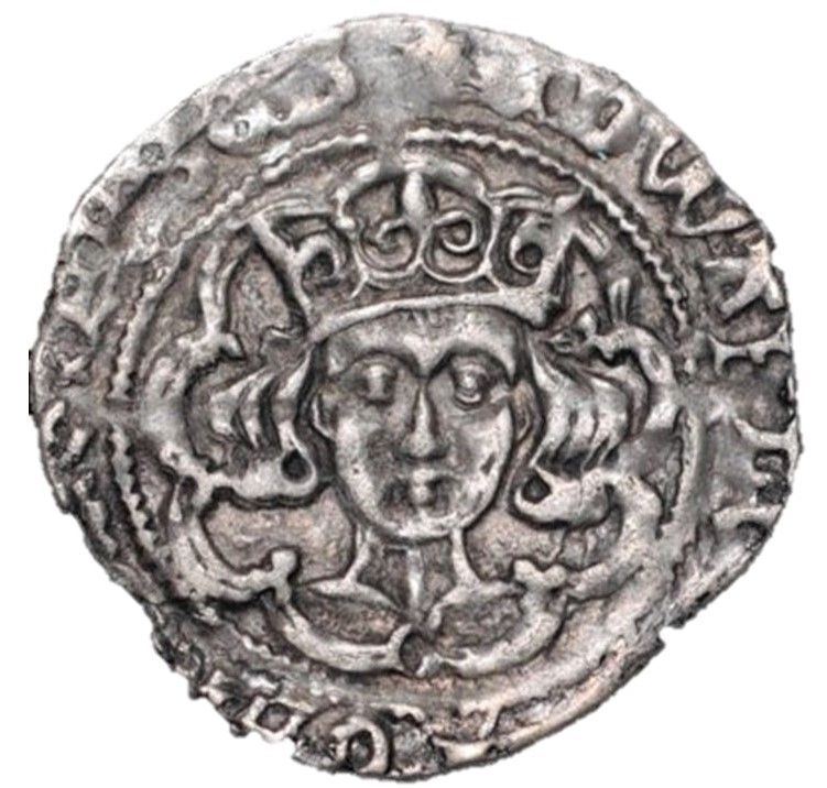 Ireland 1 Groat - Edward IV Light cross coinage; Drogheda obverse