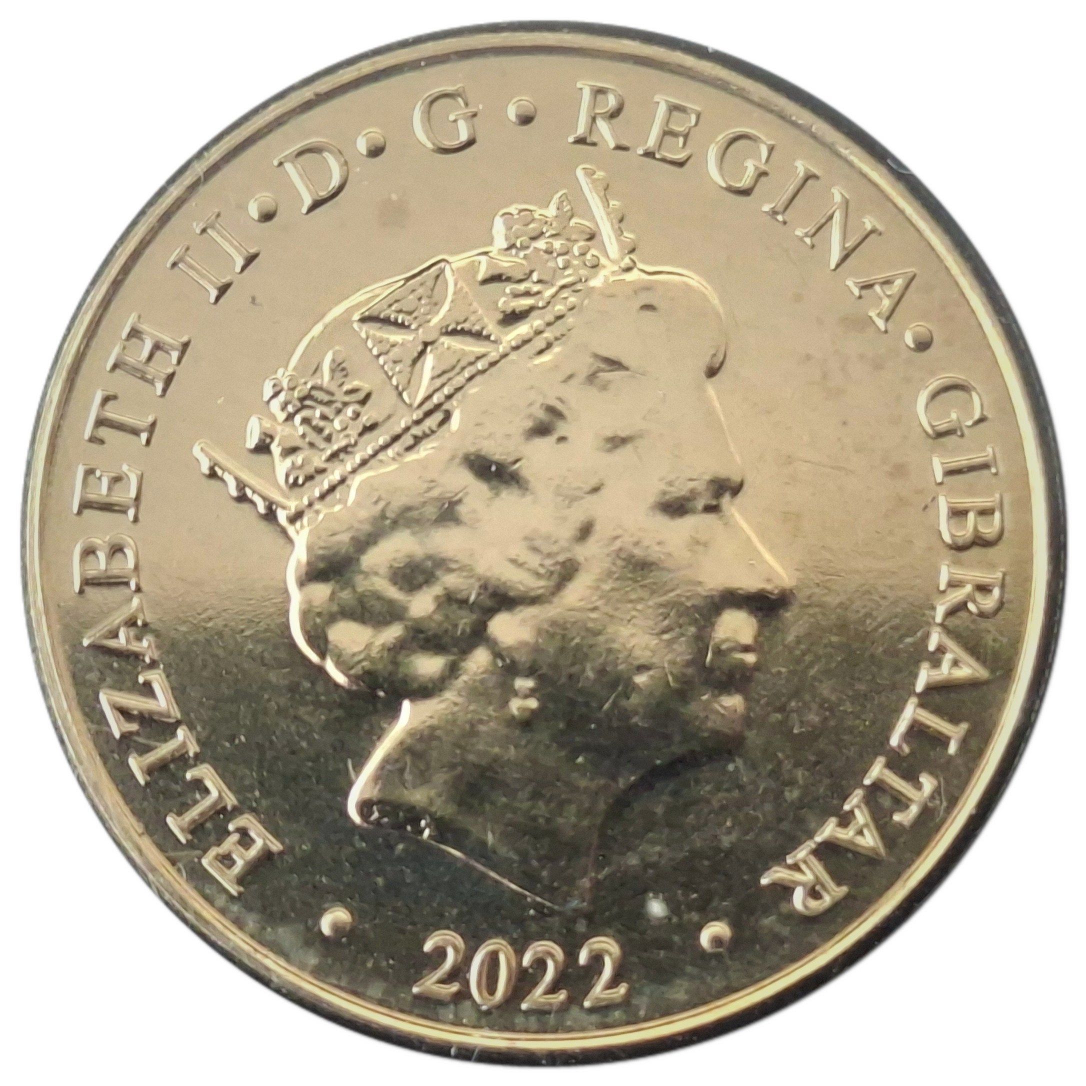 Gibraltar 1 Pound - Elizabeth II 150th Open Golf Championship obverse