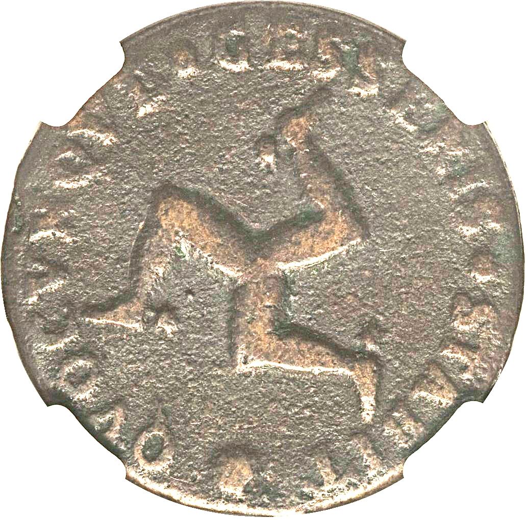 Isle of Man 1 Penny - James Stanley 1st Derby Coinage; Brass