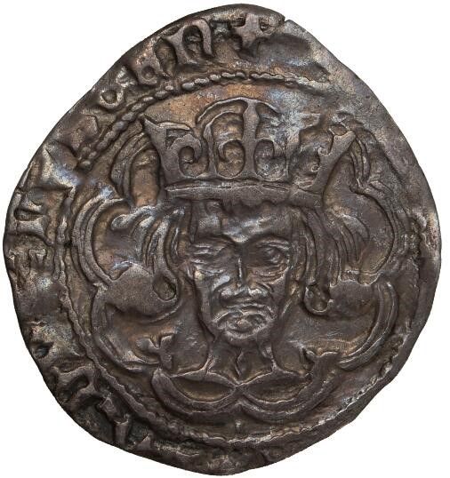 Ireland 1 Groat - Edward IV Light cross coinage; Trim obverse
