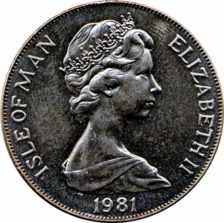 Isle of Man 1 Crown - Elizabeth II Duke of Edinburgh Award Scheme - activities obverse