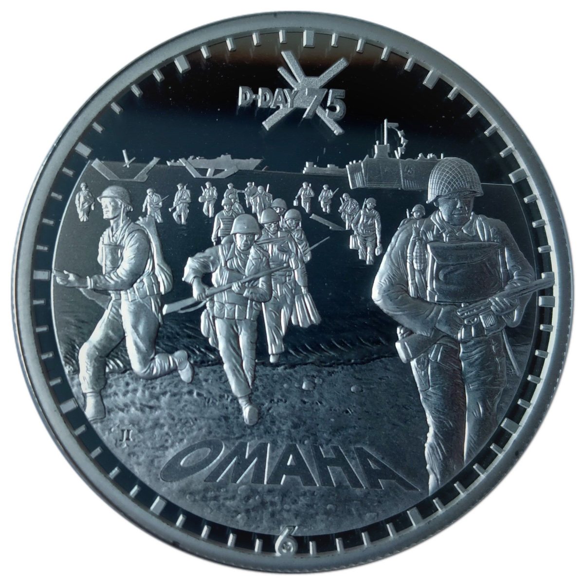 Alderney 50 Pence - Elizabeth II 75th Anniversary of D-Day - Omaha