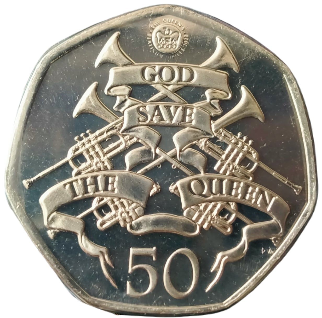 South Georgia and the South Sandwich Islands 50 Pence - Elizabeth II Platinium Jubilee