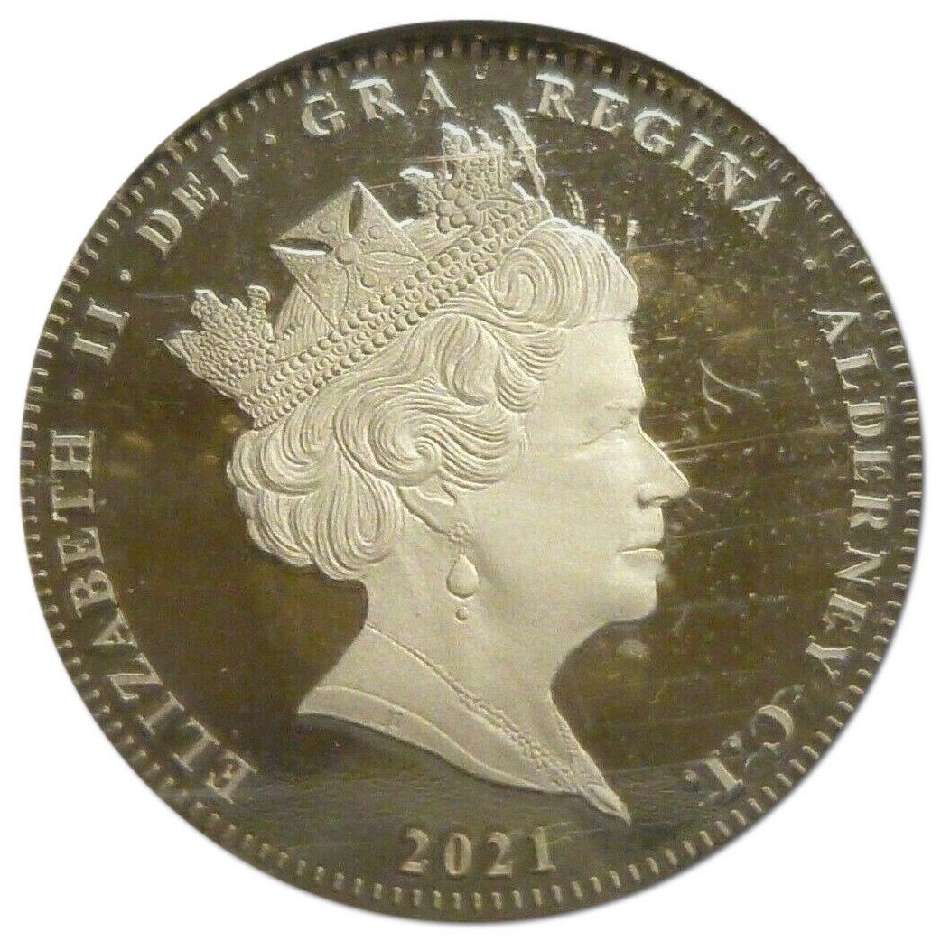 Alderney ¼ Sovereign - Elizabeth II Remembrance WWI obverse