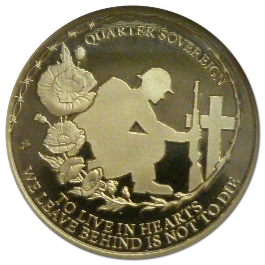 Alderney ¼ Sovereign - Elizabeth II Remembrance WWI