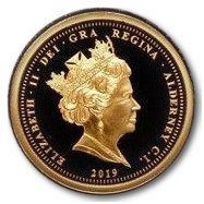 Alderney 1 Pound - Elizabeth II Remembrance Day; Gold obverse