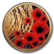 Alderney 1 Pound - Elizabeth II Remembrance Day; Gold