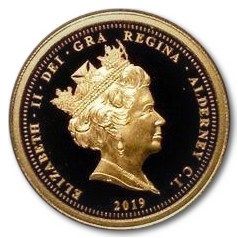 Alderney ½ Sovereign - Elizabeth II Remembrance obverse