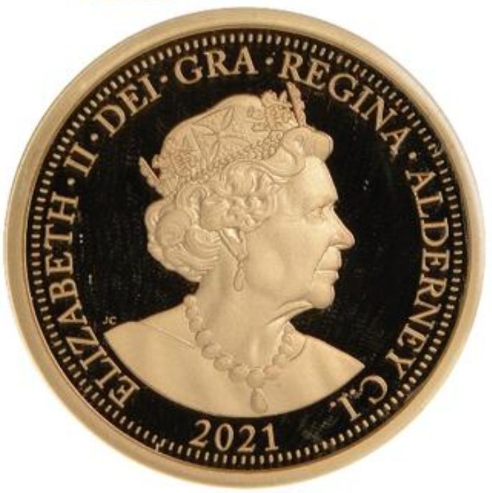 Alderney 1 Sovereign - Elizabeth II 200th Anniversary George and the dragon obverse