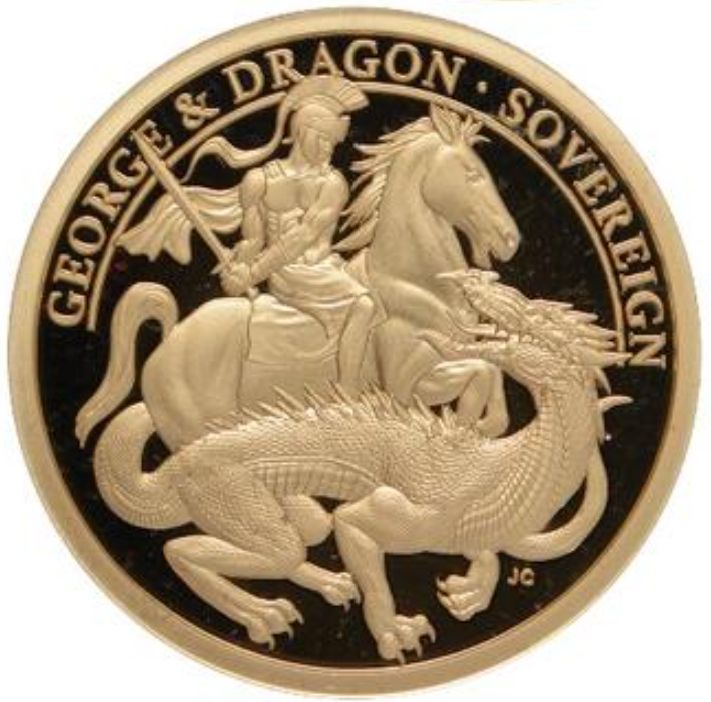 Alderney 1 Sovereign - Elizabeth II 200th Anniversary George and the dragon