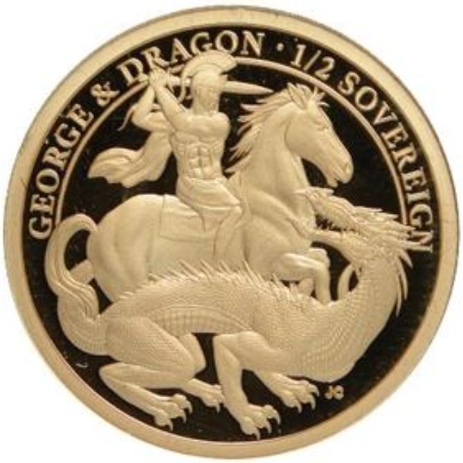 Alderney ½ Sovereign - Elizabeth II 200th Anniversary George and the dragon