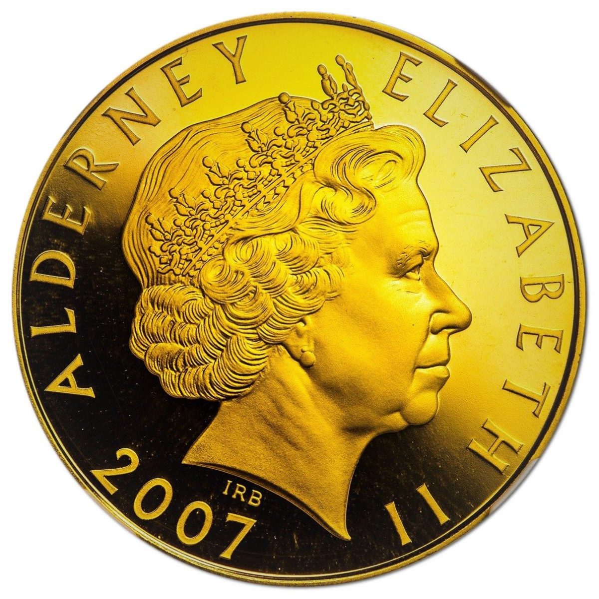 Alderney 5 Pounds - Elizabeth II Princess Diana; Gold Proof obverse