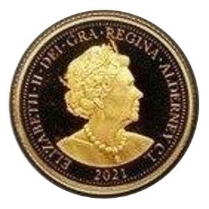 Alderney ¼ Sovereign - Elizabeth II 95th Birthday obverse