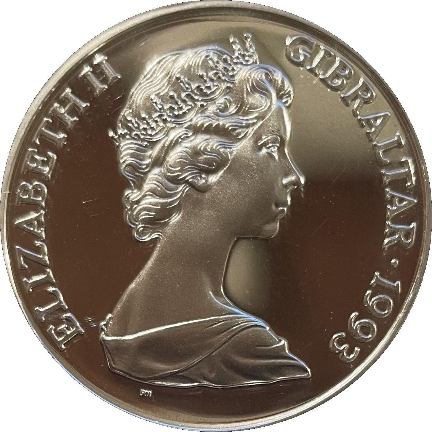 Gibraltar 1 Crown - Elizabeth II Coronation of Queen Elizabeth II; Silver Proof obverse