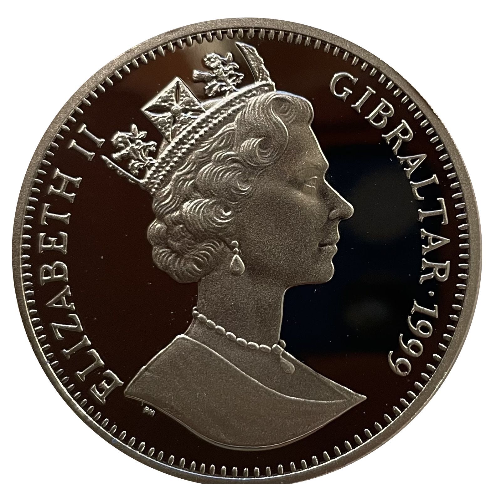 Gibraltar 1 Crown - Elizabeth II Operation Heavywater obverse
