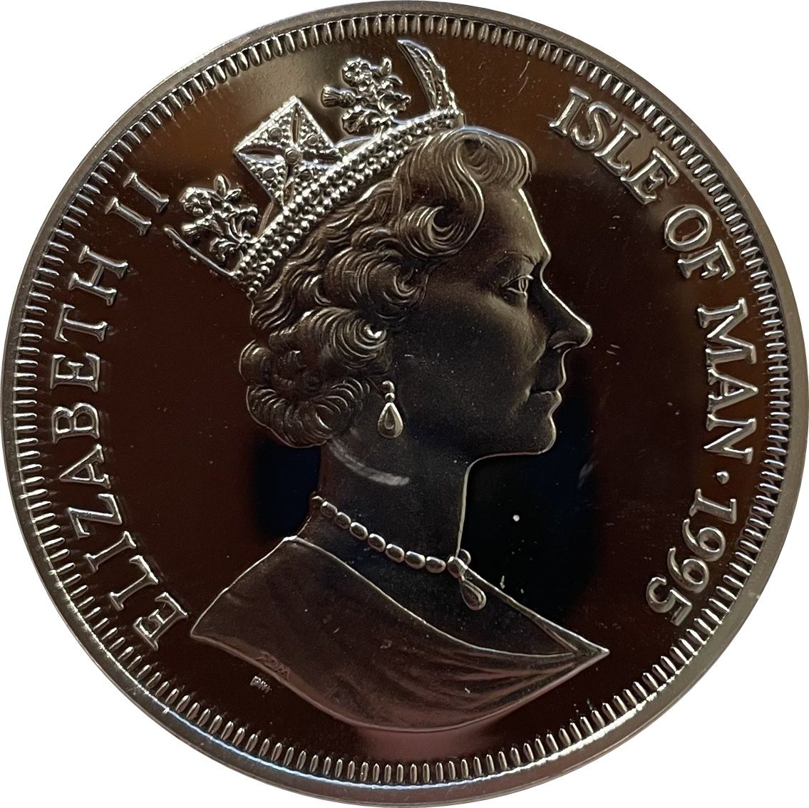 Isle of Man 1 Crown - Elizabeth II Boeing B - 29 Enola Gay; Silver Proof