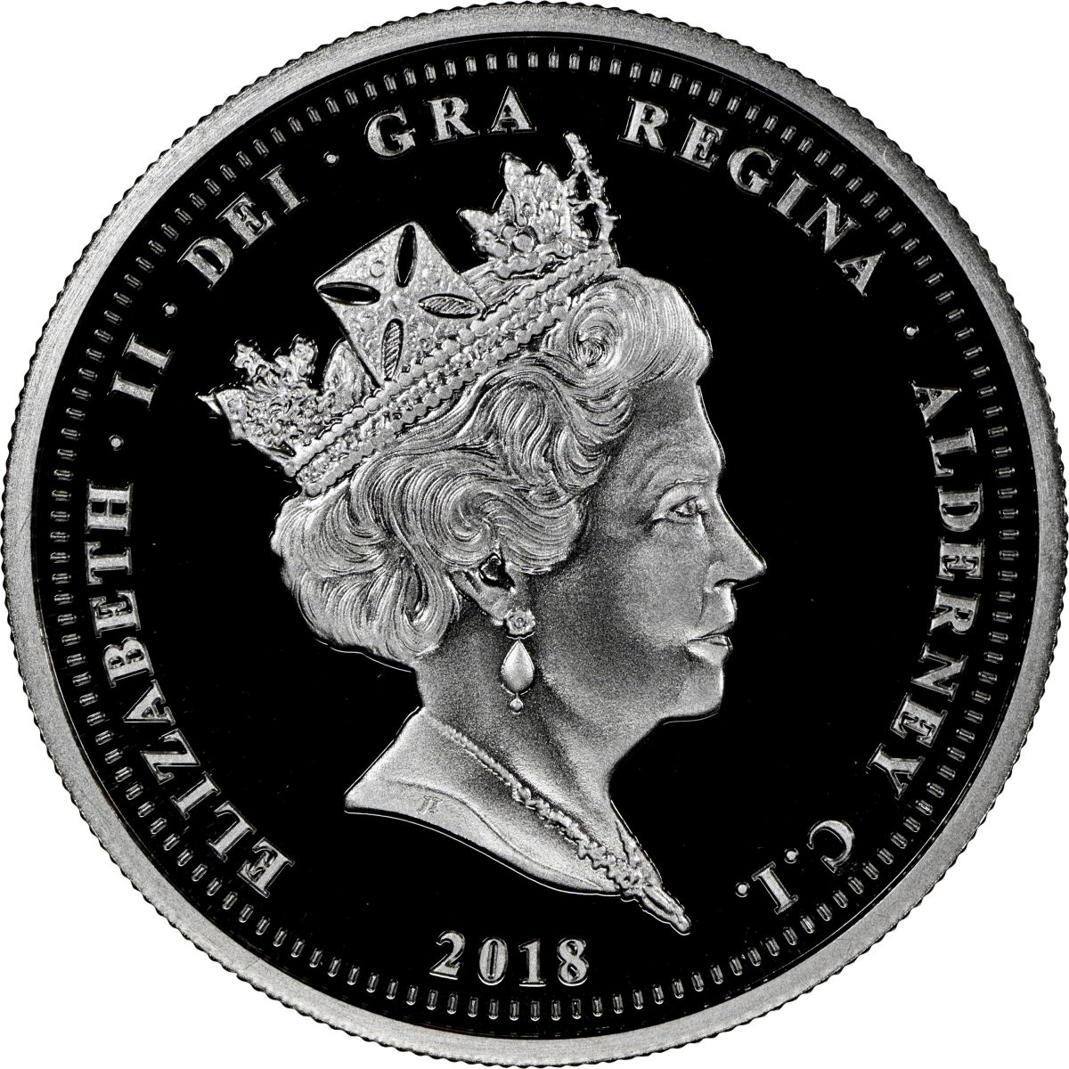 Alderney 5 Pounds - Elizabeth II Remembrance Day; Silver Proof obverse