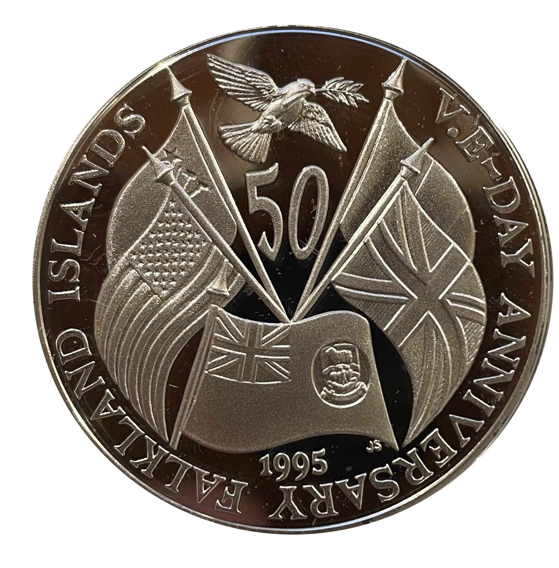 Falkland Islands 50 Pence - Elizabeth II V.E. Day