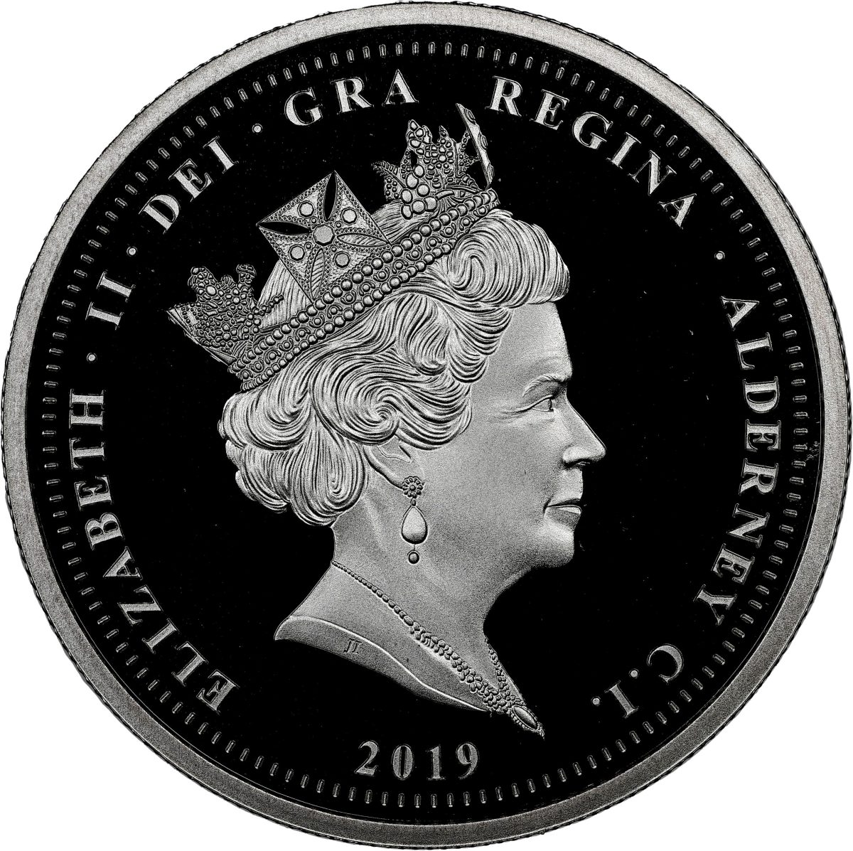 Alderney 2 Pounds - Elizabeth II The 50th Anniversary of Concorde; Silver obverse