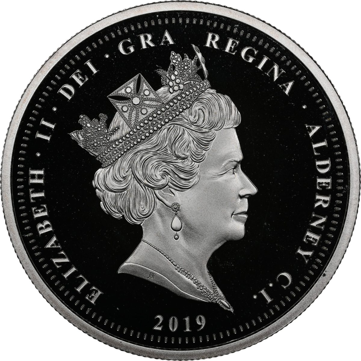 Alderney 2 Pounds - Elizabeth II D-Day Soldiers obverse