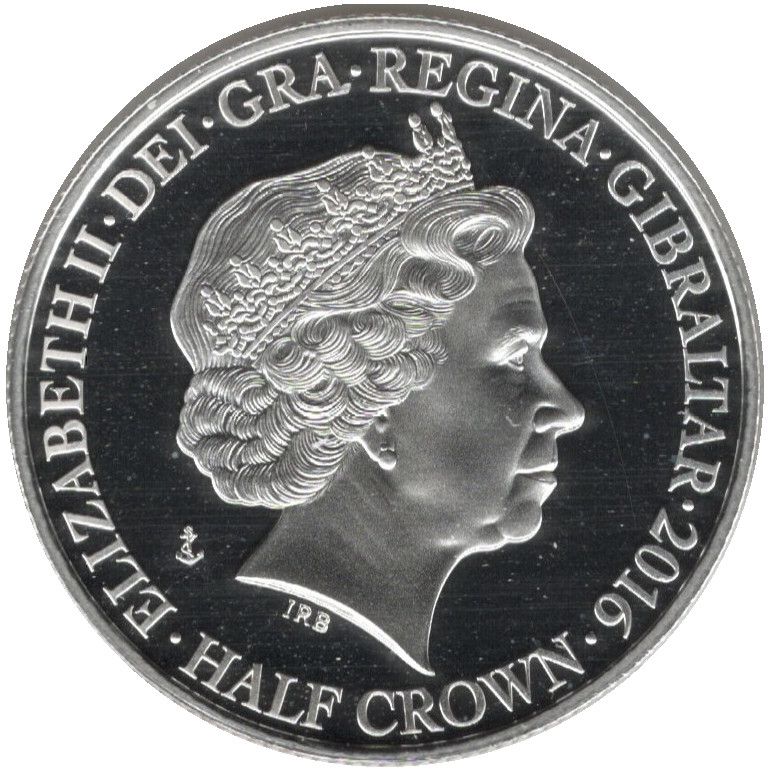 Gibraltar ½ Crown - Elizabeth II Battle of the Atlantic - Light communication obverse
