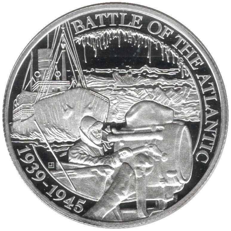 Gibraltar ½ Crown - Elizabeth II Battle of the Atlantic - Light communication