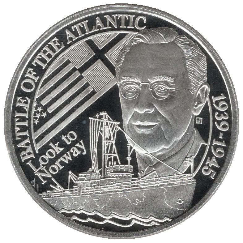 Gibraltar ½ Crown - Elizabeth II Battle of the Atlantic - Look to Norway