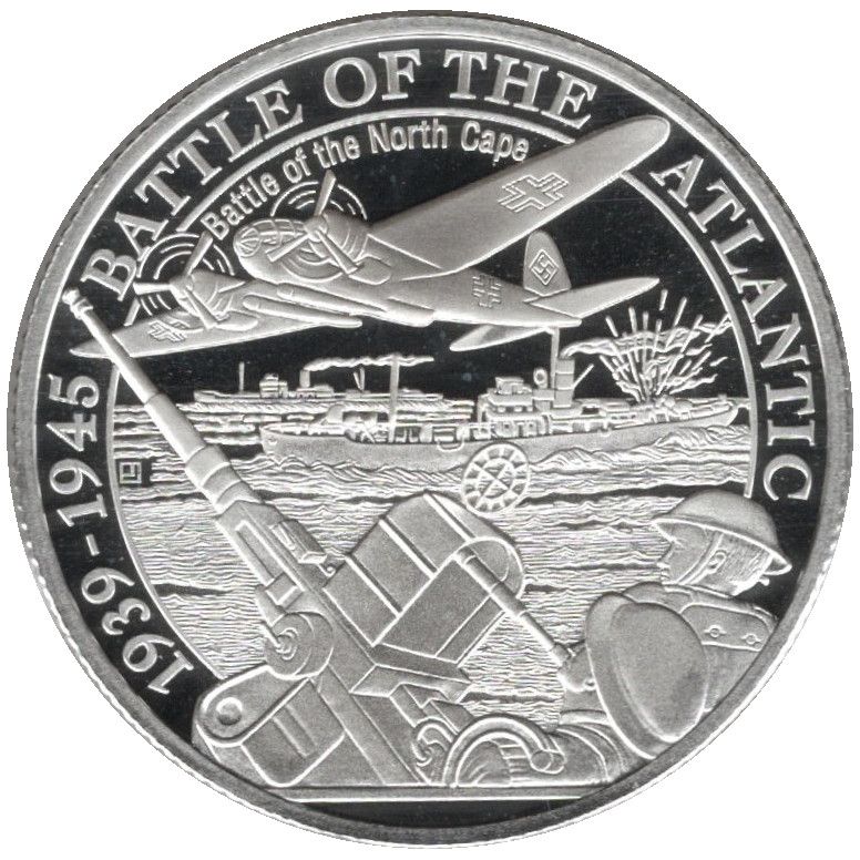 Gibraltar ½ Crown - Elizabeth II Battle of the Atlantic - Battle of the North Cape
