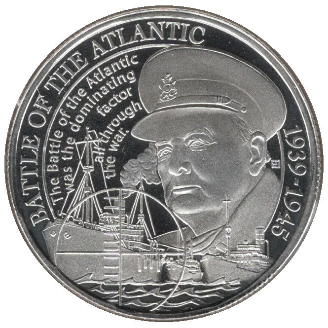 Gibraltar 20 Pounds - Elizabeth II Battle of the Atlantic - Churchill