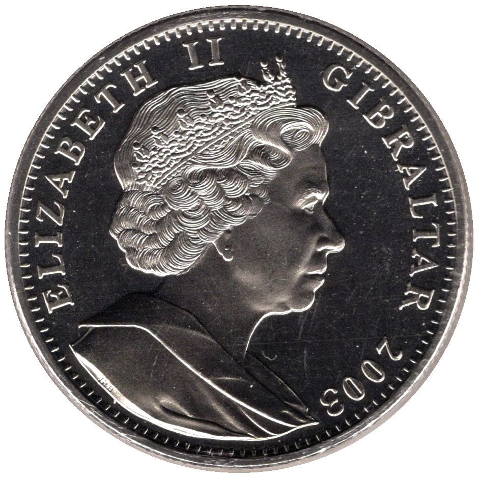 Gibraltar 1 Crown - Elizabeth II Elizabeth I - Coronation 1559 obverse
