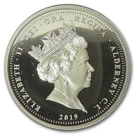 Alderney 2 Pounds - Elizabeth II The 50th Anniversary of the Moon Landing obverse