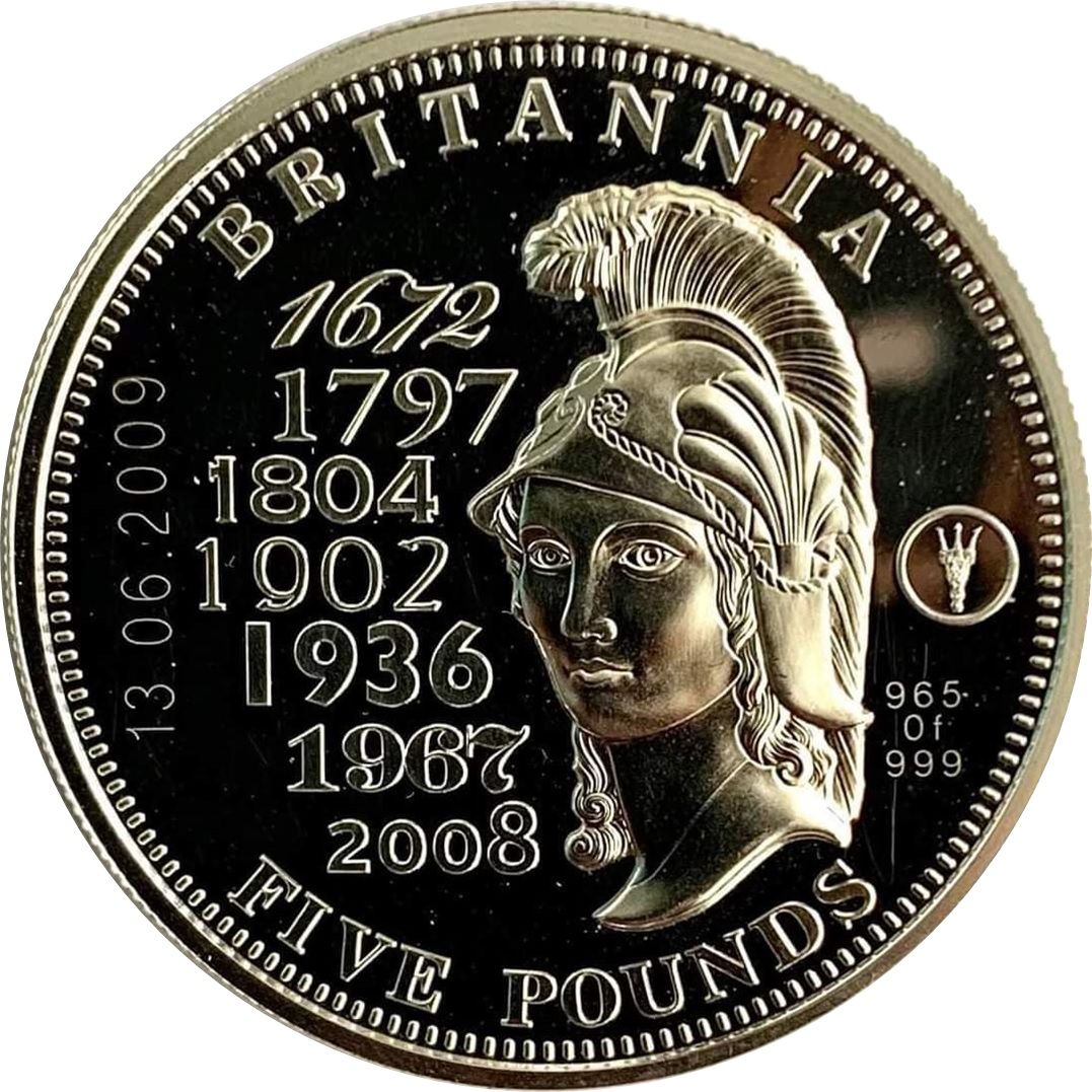 Tristan da Cunha 5 Pounds - Elizabeth II Britannia