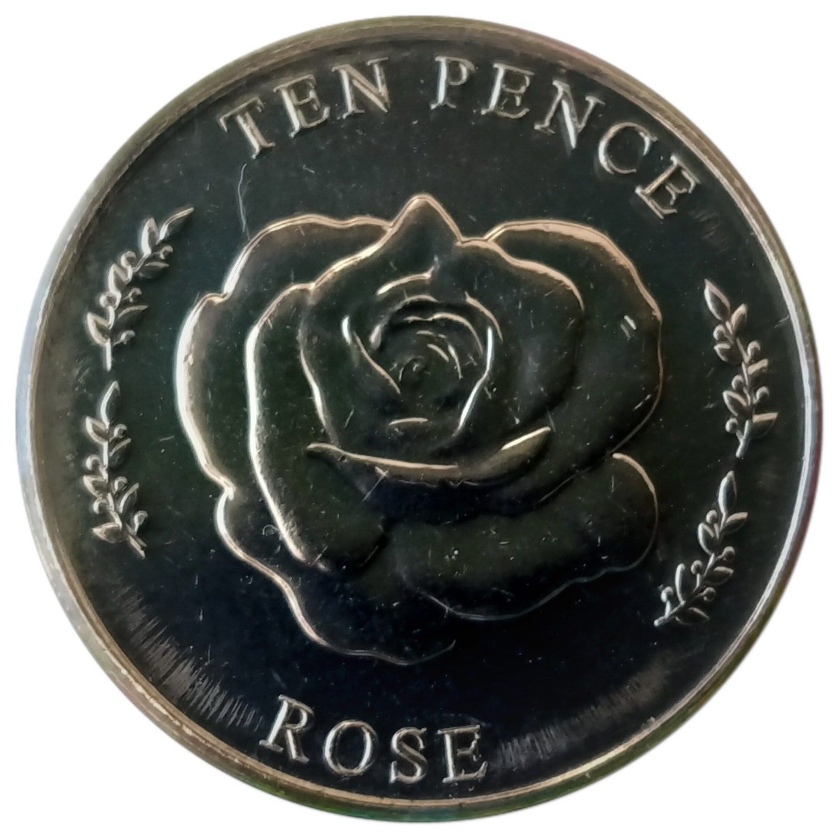 Jersey 10 Pence - Elizabeth II Rose reverse