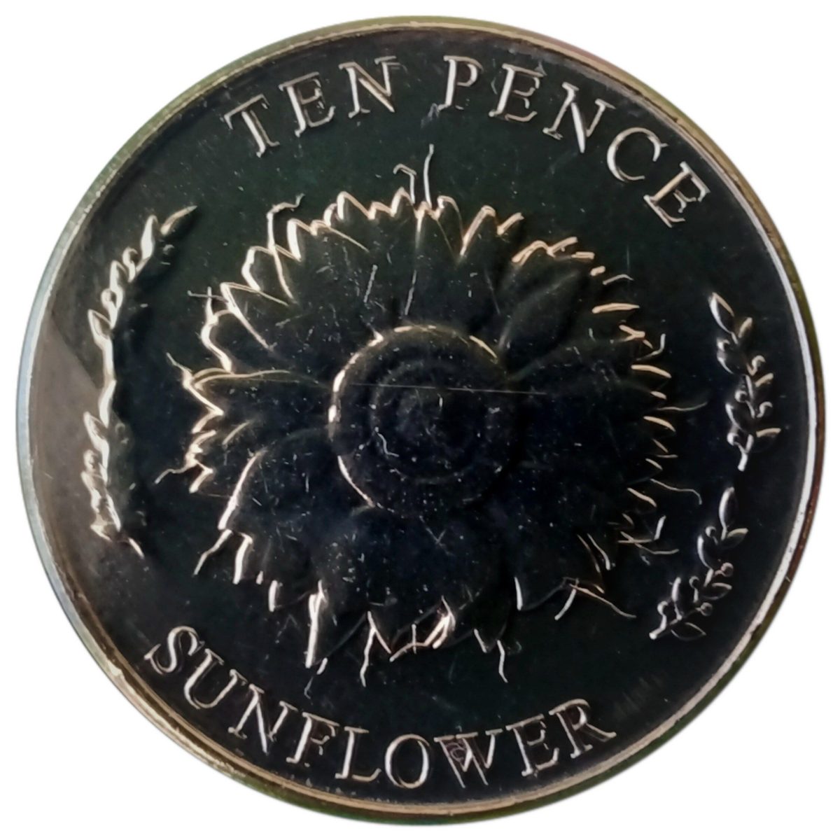 Jersey 10 Pence - Elizabeth II Sunflower reverse