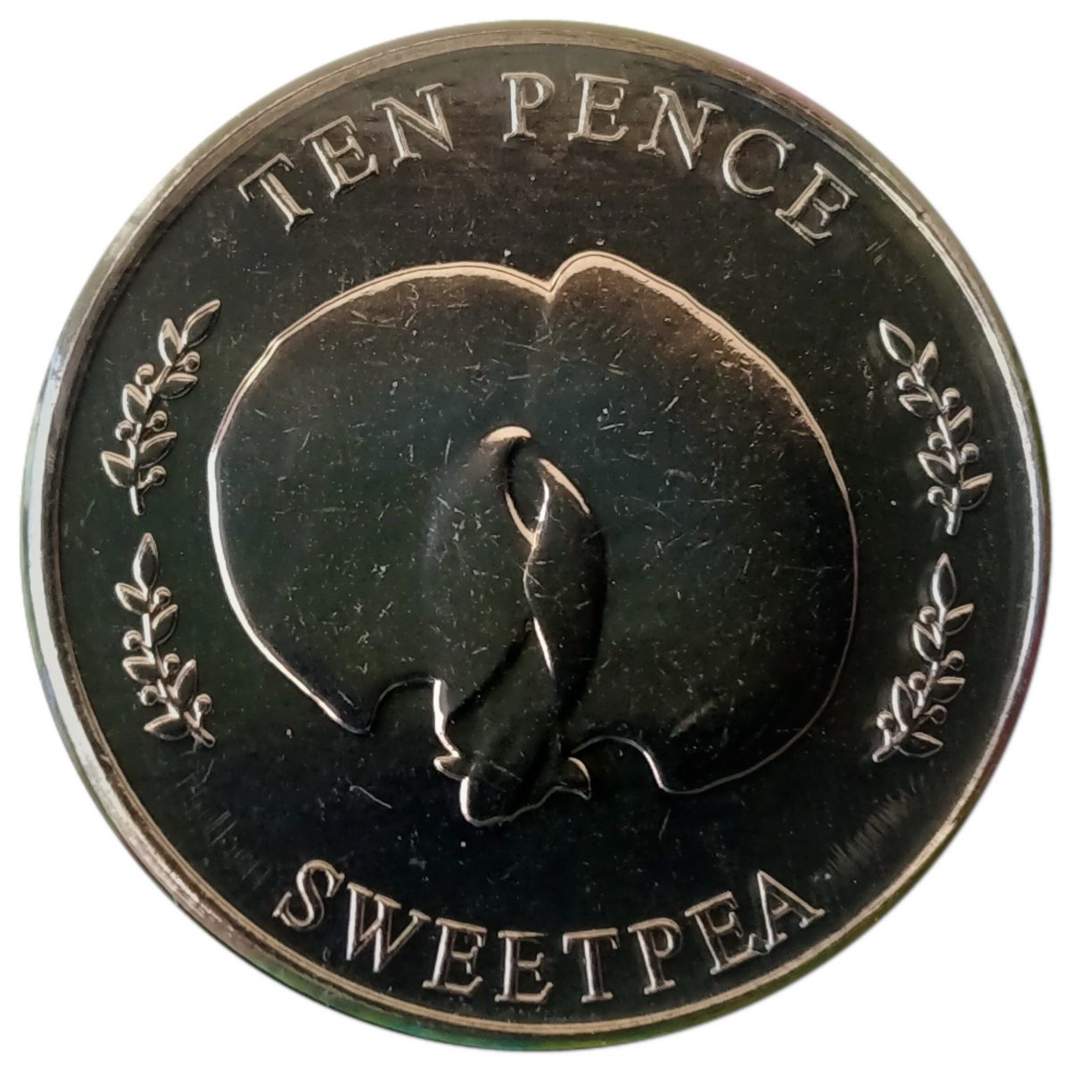 Jersey 10 Pence - Elizabeth II Sweetpea reverse