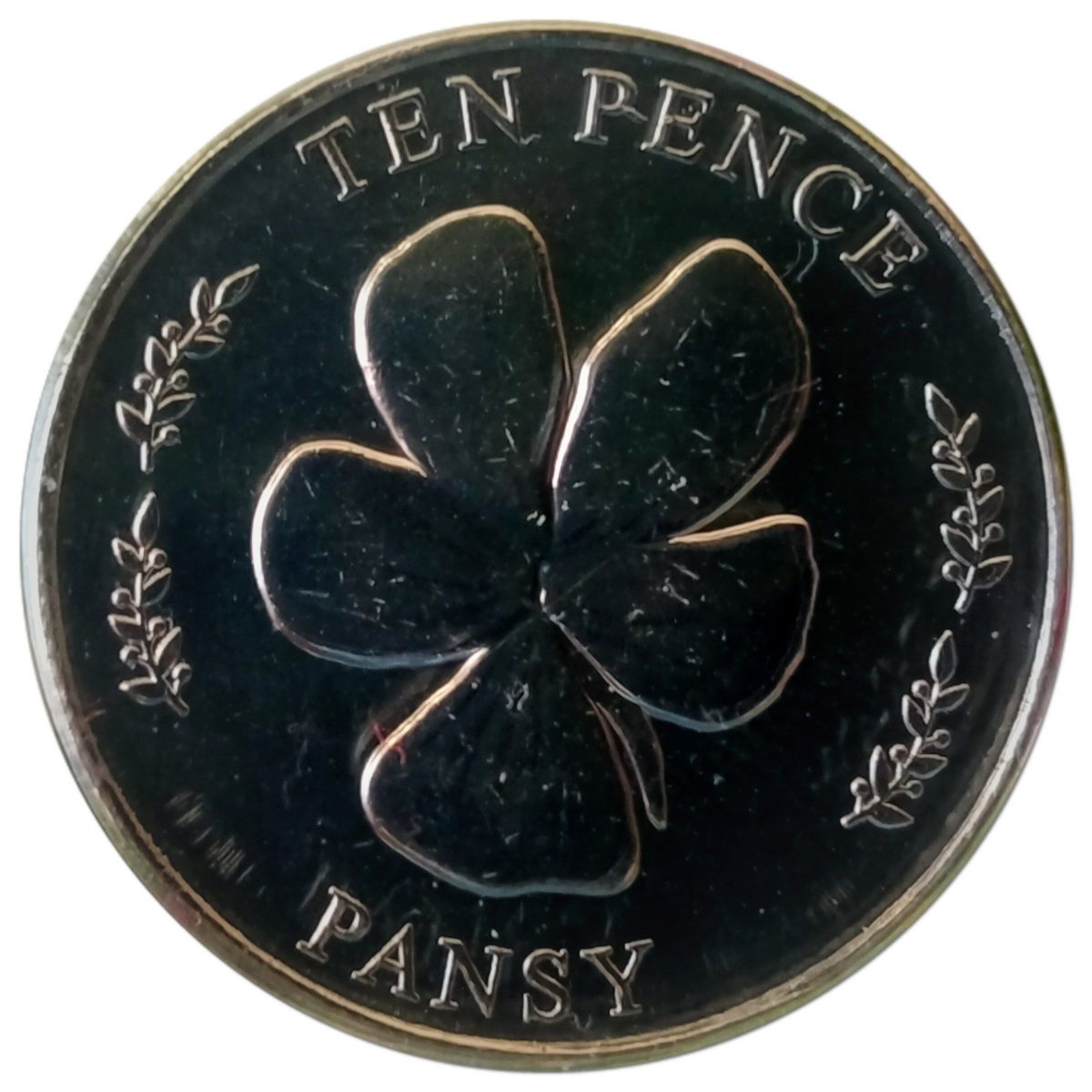 Jersey 10 Pence - Elizabeth II Pansy reverse
