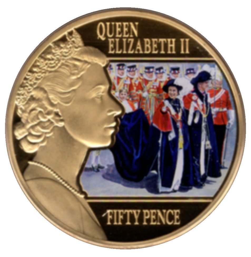 Guernsey 50 Pence - Elizabeth II Order of the Garter